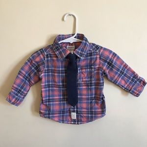 Baby button down shirt and tie